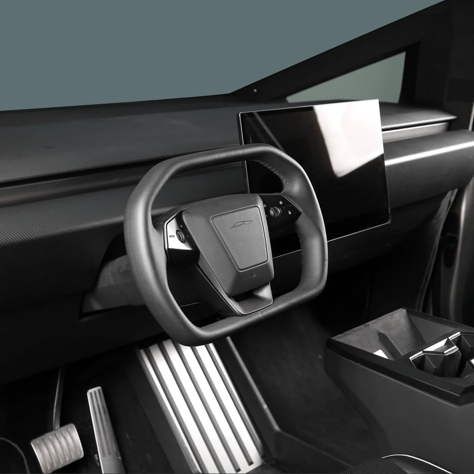 Cybertruck Dashboard Covers ABS Plastic (2 Pieces) - Hydro Carbon Fiber Coated - Matte