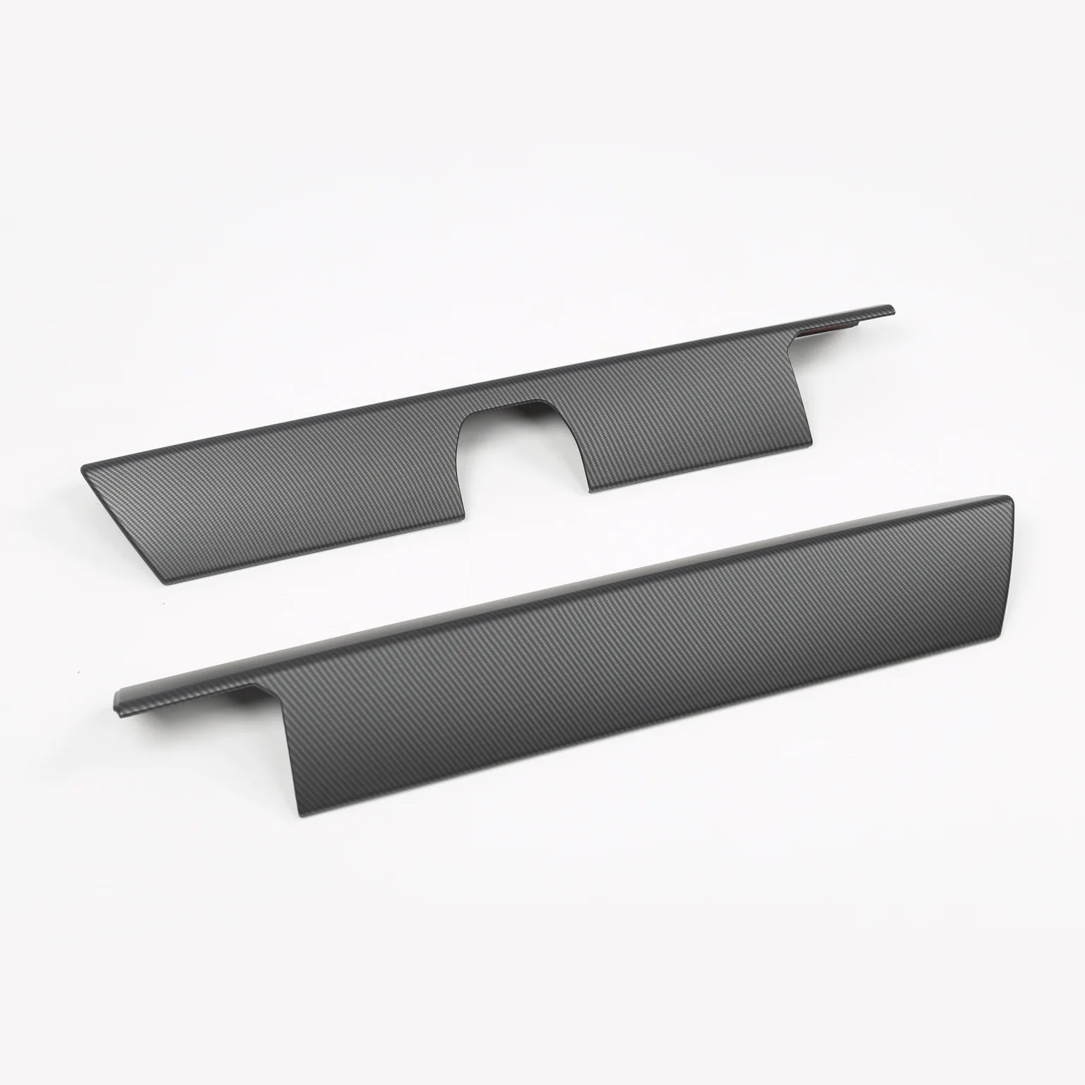 Cybertruck Dashboard Covers ABS Plastic (2 Pieces) - Hydro Carbon Fiber Coated - Matte