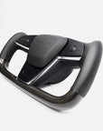 2021+ | Model S & X "Honking Airbag" Yoke Heated Steering Wheel Upgrade - Real Molded Carbon Fiber