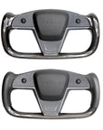 2021+ | Model S & X "Honking Airbag" Yoke Heated Steering Wheel Upgrade - Real Molded Carbon Fiber