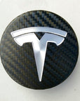 Model S, 3, X & Y Center Wheel Hub Outer T Vinyl Decal Wrap (5 Piece)