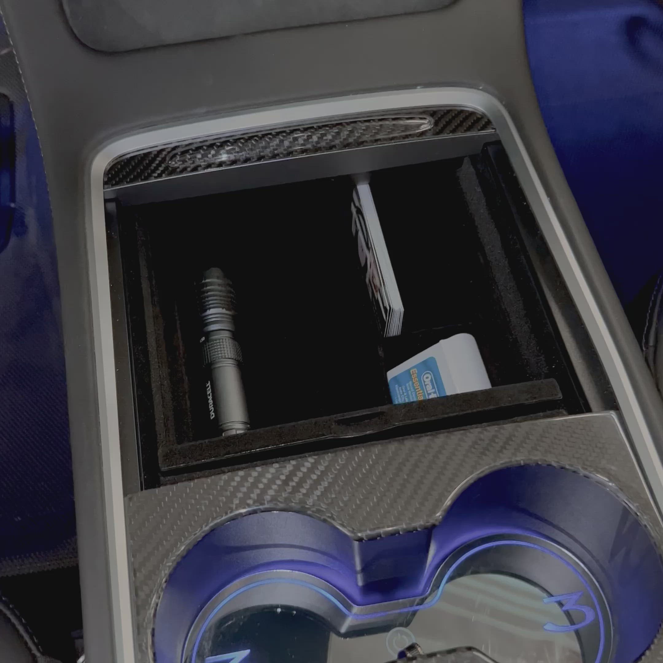 HISports Organizer Per Console Centrale Tesla Model 3/Y – Vassoio Nascosto Per Bracciolo (2019-2023) - 5