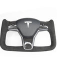 Model 3 & Y Yoke Style Steering Wheel - Alcantara or Leather Handles - Imported