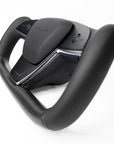 2021+ | Model S & X "Honking Airbag" Yoke Heated Steering Wheel Upgrade - Real Molded Carbon Fiber