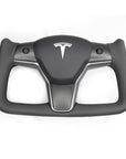 Model 3 & Y Yoke Style Steering Wheel - Alcantara or Leather Handles - Imported