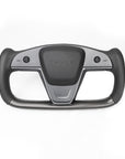 2021+ | Model S & X "Honking Airbag" Yoke Heated Steering Wheel Upgrade - Real Molded Carbon Fiber