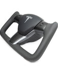 Model 3 & Y Yoke Style Steering Wheel - Alcantara or Leather Handles - Imported