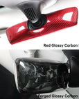 2017+ | Model 3 & Y Rearview Mirror Backside Overlay - Real Molded Carbon Fiber