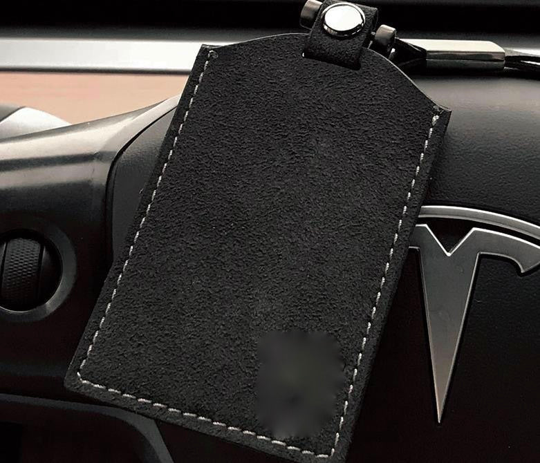 Model 3 & Y Alcantara Key Card Holder / Key Chain