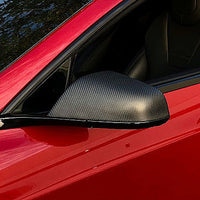 2012-2020 | Model S Side View Mirror Overlay Gen. 2 (1 Pair) - Real Molded Carbon Fiber