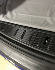 Model X Trunk Sill Plate Wraps - Vinyl Carbon Fiber (3 Piece Kit)