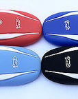 Model S, 3, & Y Key Fob Silicone Cover w/ Key Ring & Chain