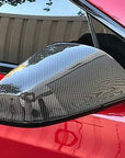 2012-2020 | Model S Side View Mirror Overlays Gen. 2 (1 Pair) - Real Molded Carbon Fiber