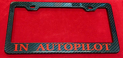 Personalized License Plate Frame - Real Molded Carbon Fiber