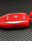 Model S, 3, & Y Key Fob Silicone Cover w/ Key Ring & Chain