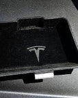 Model S & X Dash Drawer - Black Leather Front