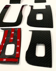 Model 3 & Y Window & Door Switch (10 Piece Kit) - Real Molded Carbon Fiber