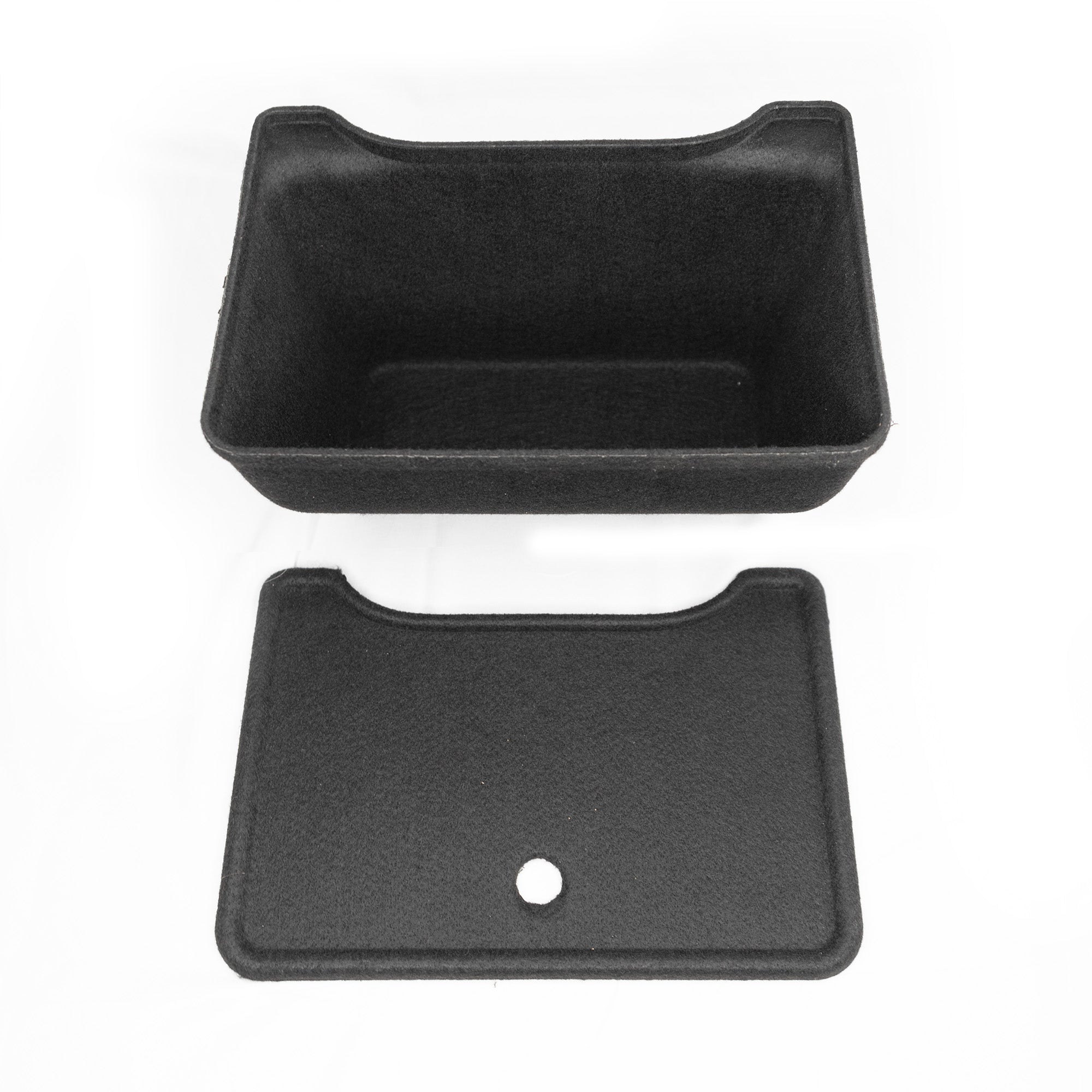 2020-2025 | Model Y Back Seat Storage Box with Lid - Fully Flocked