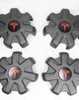 2020-2025 | Model Y 19" Gemini Wheel Center Hub Caps (Set of 4) - Hydro Carbon Fiber Coated