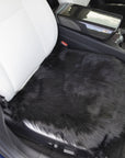 Faux Sheepskin Seat Covers, Headrests, & Pillows Front & Rear - Black (SET OF 7)
