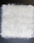 Faux Sheepskin Seat Covers, Headrests, & Pillows Front & Rear- White (SET OF 7)
