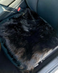 Faux Sheepskin Front Seat Covers - Black (1 Pair)