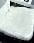 Faux Sheepskin Seat Covers, Headrests, & Pillows Front & Rear- White (SET OF 7)