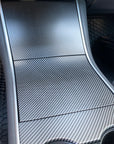 Model 3 & Y Center Console Cap ABS Plastic (Gen. 1) - Hydro Carbon Fiber Coated