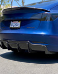 2017-2023 | Model 3 Viento Aero Rear Diffuser - Real Molded Carbon Fiber