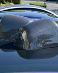 2020-2024 | Model Y Side View Mirror Overlays (1 Pair) - Real Molded Carbon Fiber