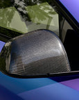 2020-2024 | Model Y Side View Mirror Overlays (1 Pair) - Real Molded Carbon Fiber