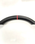 Model 3 & Y Upper Steering Wheel Overlay - Real Molded Carbon Fiber