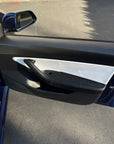 2017-2020 | Model 3 Front Door Panel Overlays (1 Pair) - Real Molded Carbon Fiber