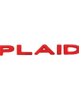 PLAID Badge Trunk Emblems - Black, Chrome, or Red Color