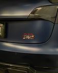 PLAID Badge Trunk Emblems - Black, Chrome, or Red Color
