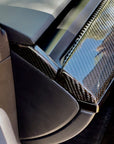 Model 3 & Y Dashboard End Cap Replacements - Real Molded Carbon Fiber