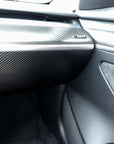 Model 3 & Y Glove Box Overlay - Real Molded Carbon Fiber