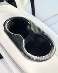 Model 3 Backseat Cup Holder Cover - Carbon Fiber Variety*