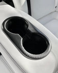 Model 3 Backseat Cup Holder Cover - Carbon Fiber Variety*
