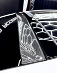 Model X Rear Tailgate Window Spoiler (Hollow Version) - Real Molded Carbon Fiber