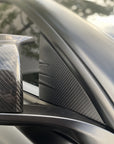 2020+ | Model Y A-Pillar Accent Overlays (1 Pair) - Real Molded Carbon Fiber