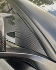 2020+ | Model Y A-Pillar Accent Overlays (1 Pair) - Real Molded Carbon Fiber