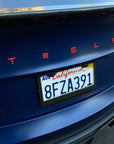 Model S3XY T-E-S-L-A Tailgate Emblems Version 2.0 - ABS Plastic