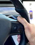 Model 3 & Y - Sport Grip Steering Wheel - Real Molded Carbon Fiber