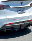 2020-2025 | Model Y Razzo Rear Diffuser & LED Brake Light ABS Plastic- Hydro Carbon Fiber Coated