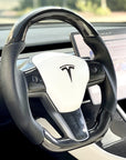 Model 3 & Y - Sport Grip Steering Wheel - Real Molded Carbon Fiber