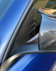 2020+ | Model Y A-Pillar Accent Overlays (1 Pair) - Real Molded Carbon Fiber