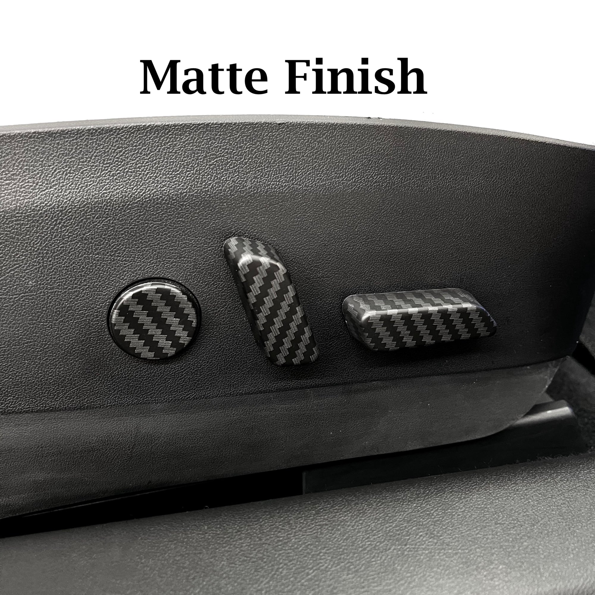 Model 3 & Y Seat Switch Caps - Hydro Carbon Fiber Coated