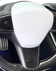 Model 3 & Y Steering Wheel Overlay (3 Piece) - Real Molded Carbon Fiber