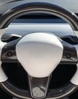 Model 3 & Y Steering Wheel Overlay (3 Piece) - Real Molded Carbon Fiber
